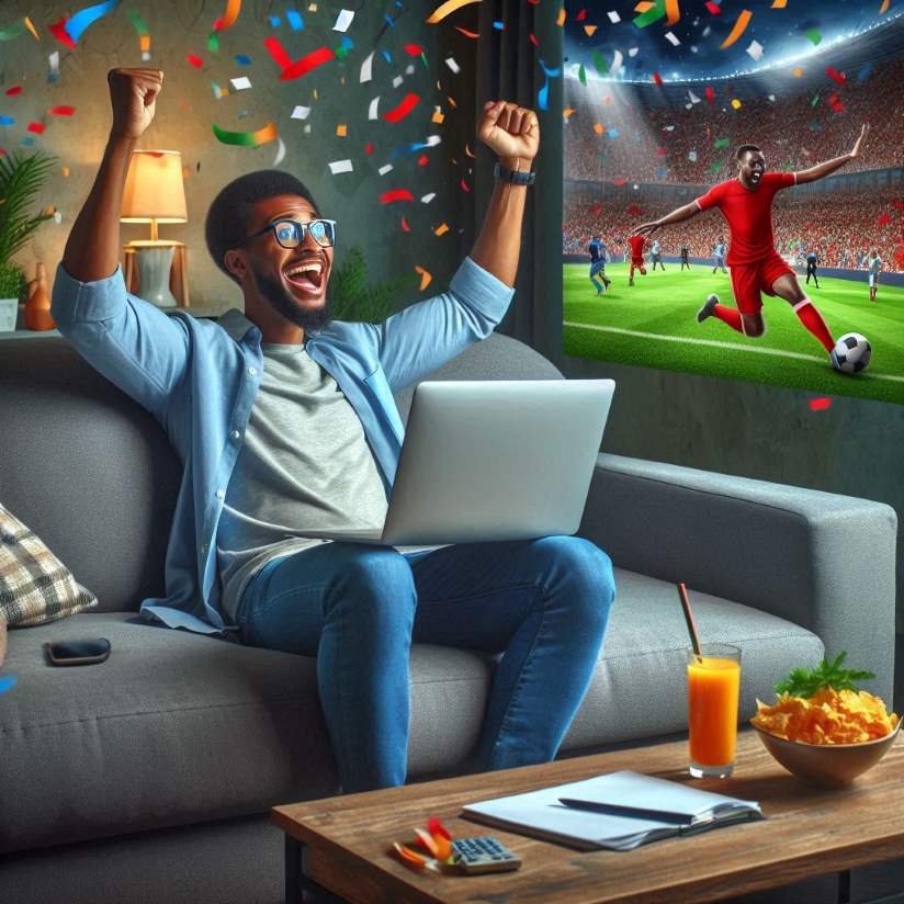 betting on live sports through laptop